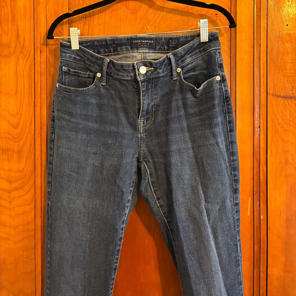 Lucky Brand Women's Dark Blue Low Rise Lolita Bootcut Jeans